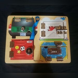 Melissa & Doug Wooden Lock & Latch Board